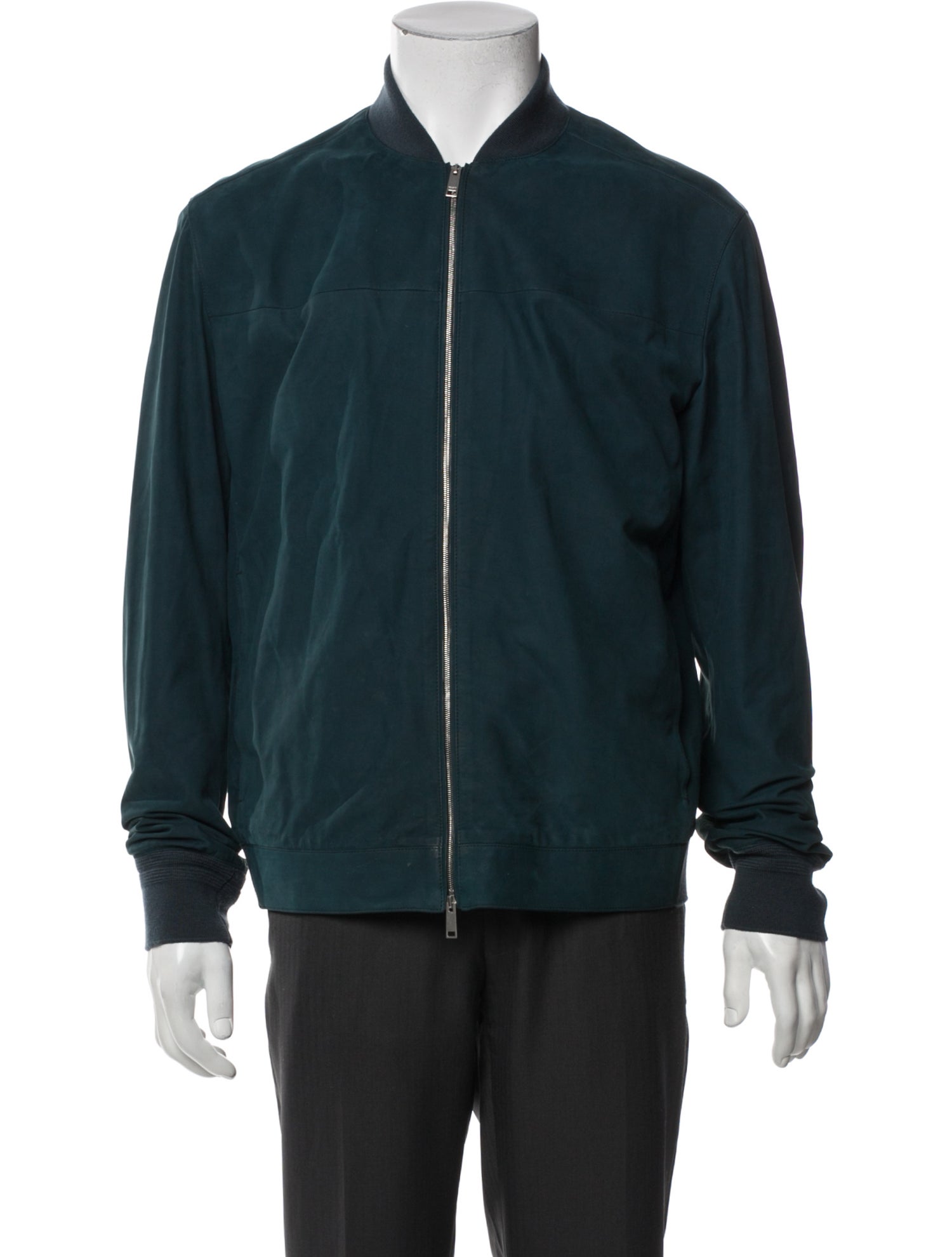 Zegna Calf Leather Bomber Jacket