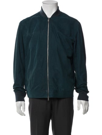 Zegna Calf Leather Bomber Jacket