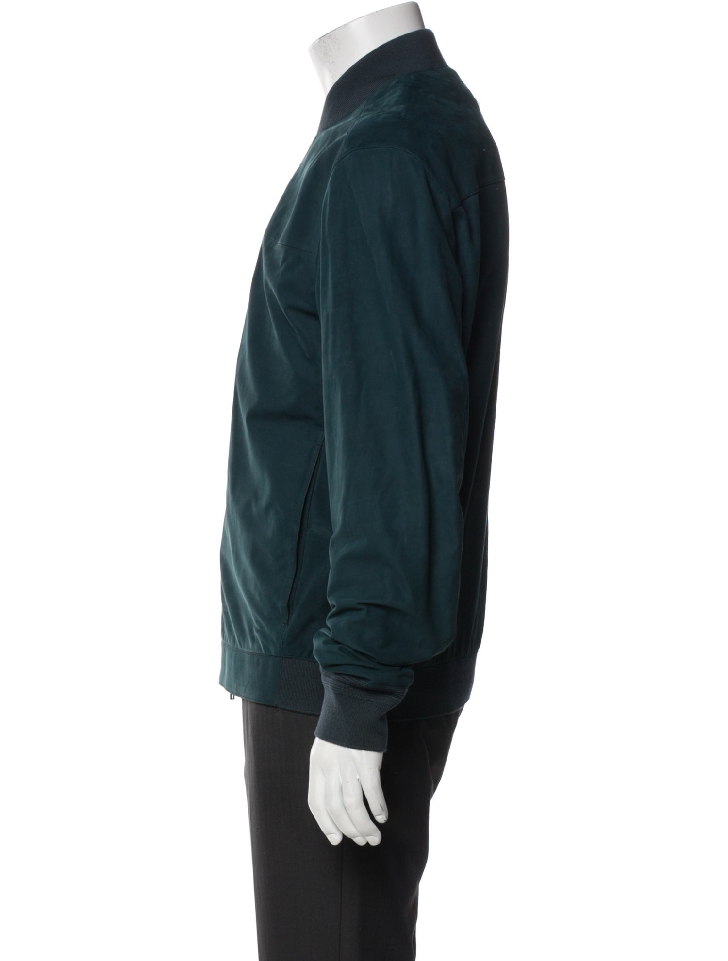 Zegna Calf Leather Bomber Jacket