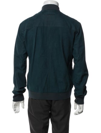 Zegna Calf Leather Bomber Jacket