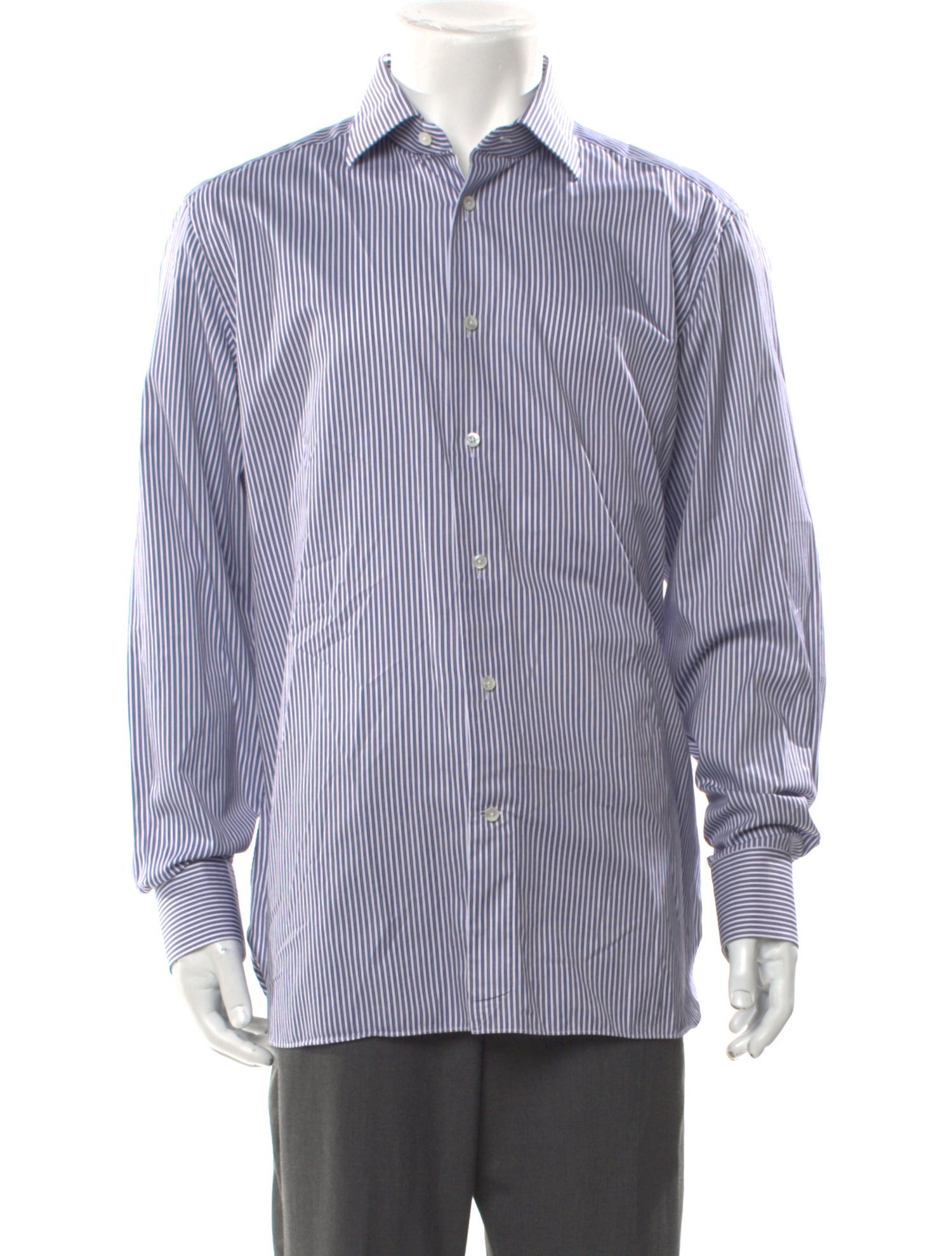 Zegna Striped Long Sleeve Shirt