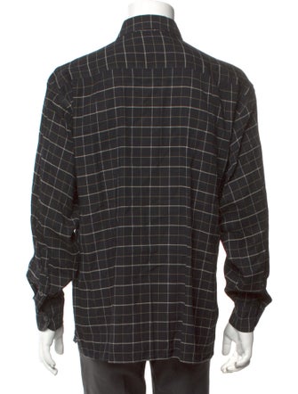Ermenegildo Zegna Plaid Print Long Sleeve Dress Shirt