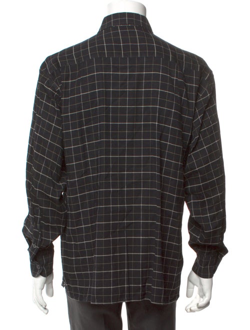Ermenegildo Zegna Plaid Print Long Sleeve Dress Shirt