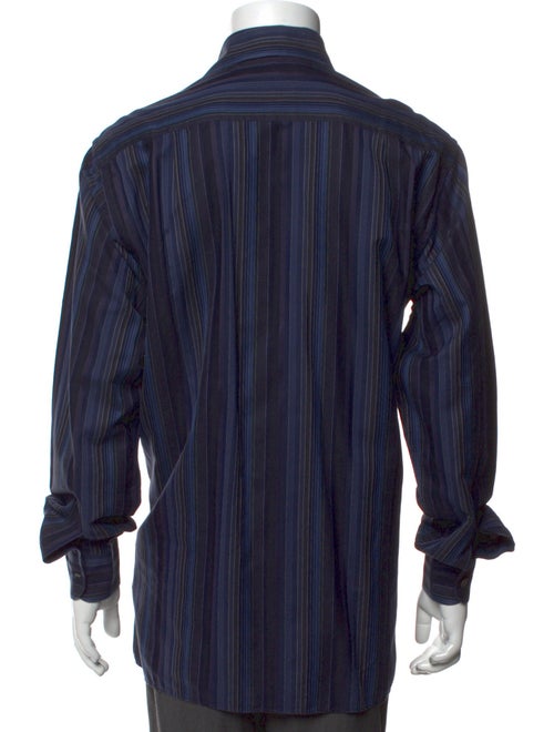 Zegna Striped Long Sleeve Dress Shirt