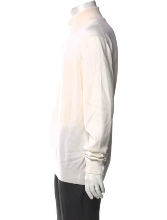 Zegna Cashmere Mock Neck Polo Sweater