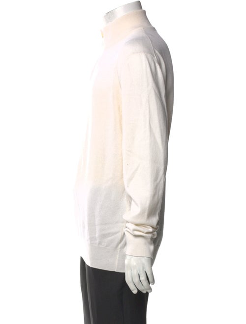 Zegna Cashmere Mock Neck Polo Sweater