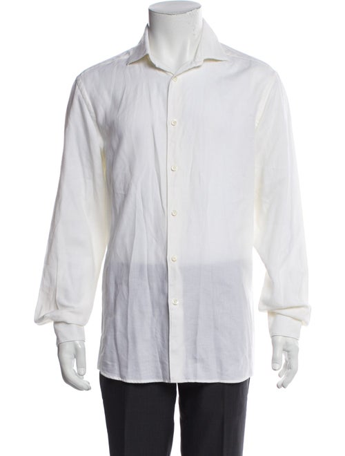 Zegna Calf Leather Long Sleeve Dress Shirt