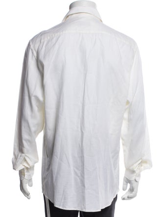 Zegna Calf Leather Long Sleeve Dress Shirt