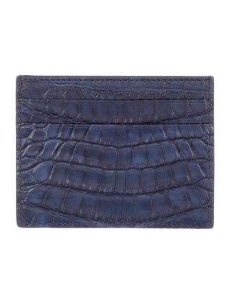 Zegna Alligator Card Holder