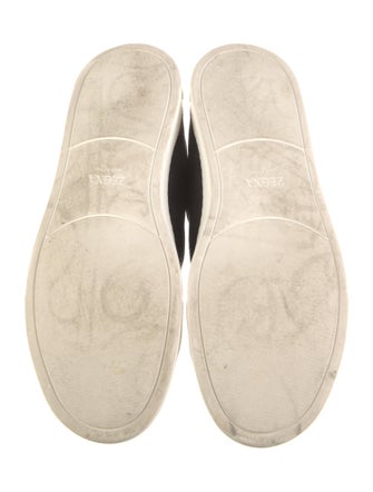 Zegna Wool Colorblock Pattern Sneakers