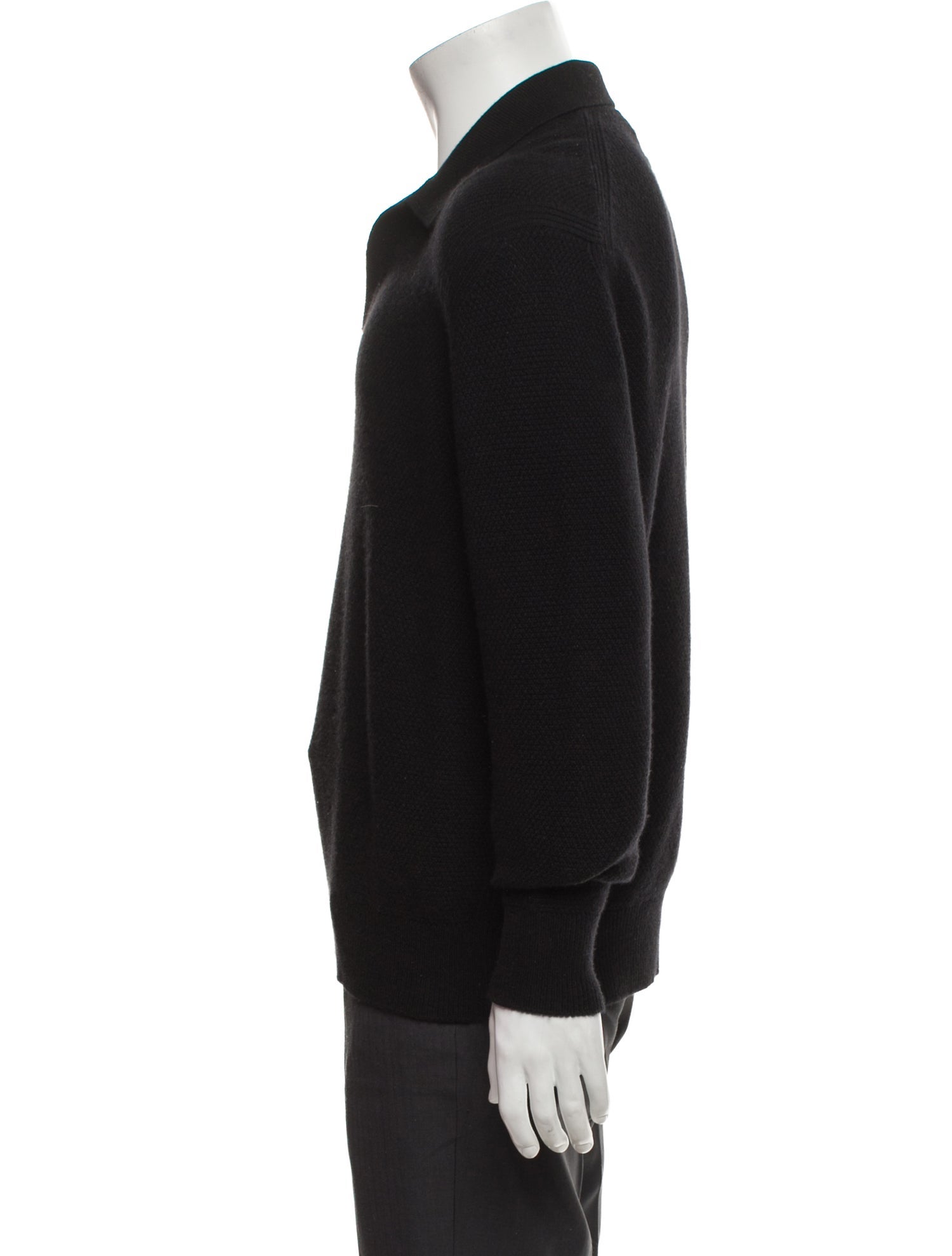 Zegna Cashmere Mock Neck Polo Sweater