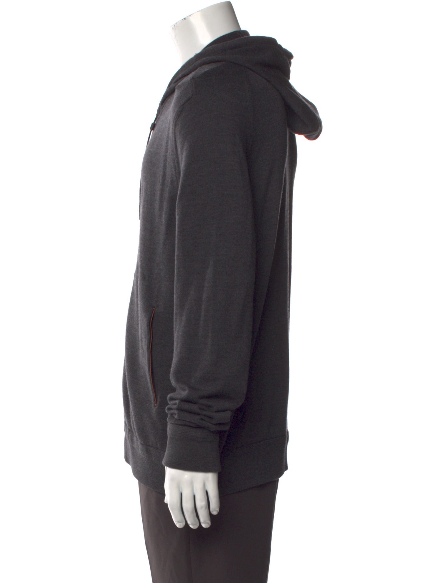Zegna Wool V-Neck Hoodie w/ Tags