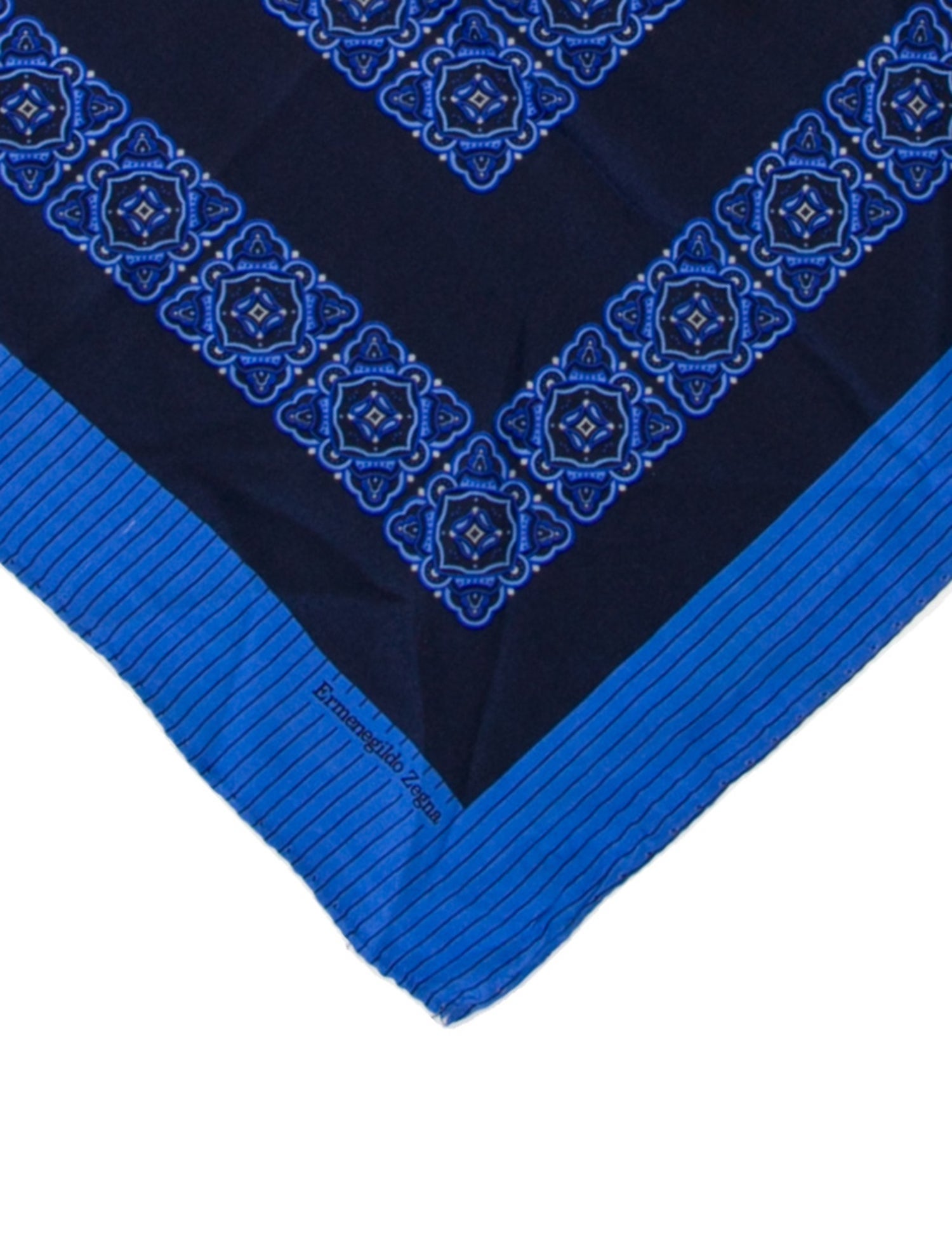 Zegna Silk Printed Pocket Square