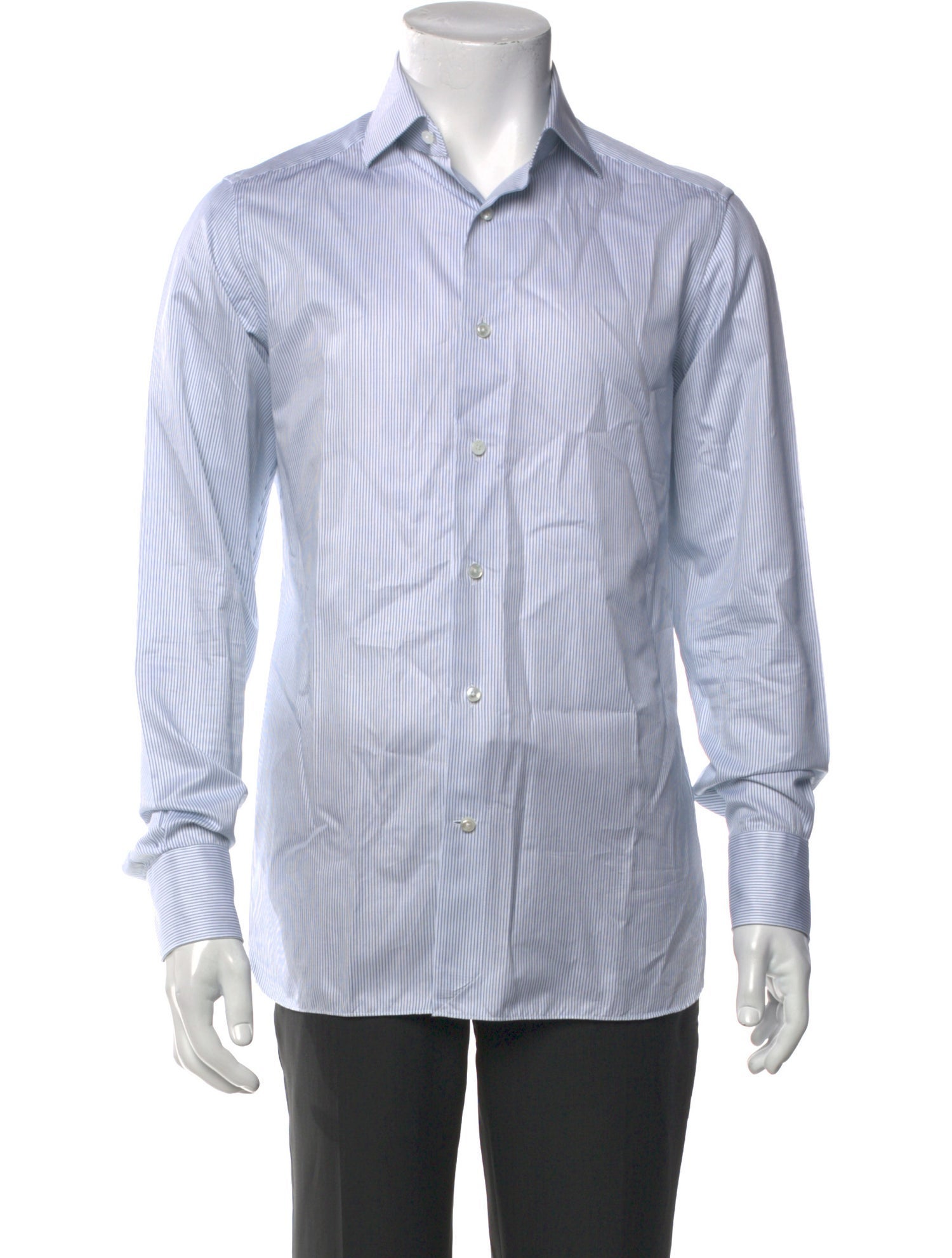 Zegna Striped Long Sleeve Dress Shirt