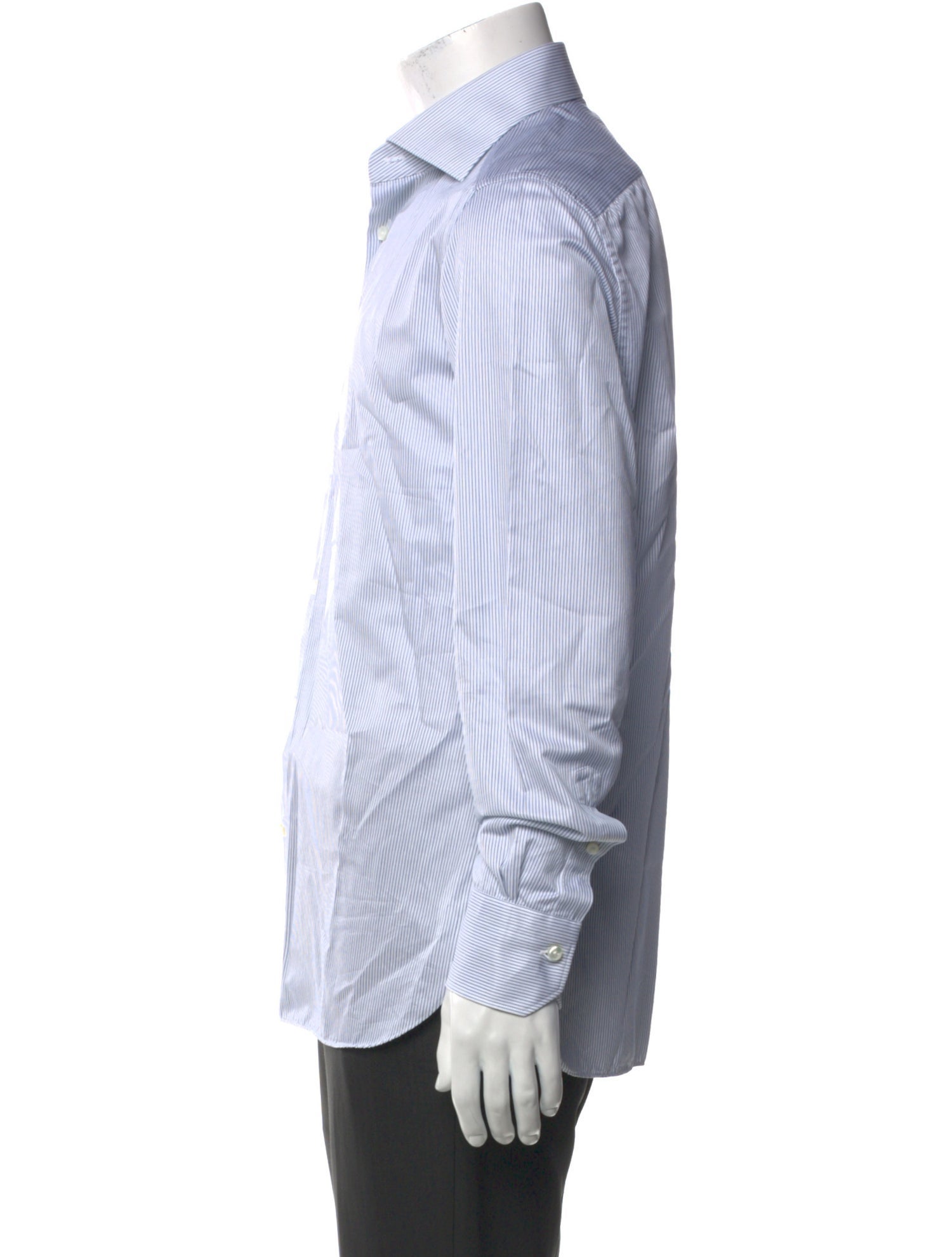 Zegna Striped Long Sleeve Dress Shirt