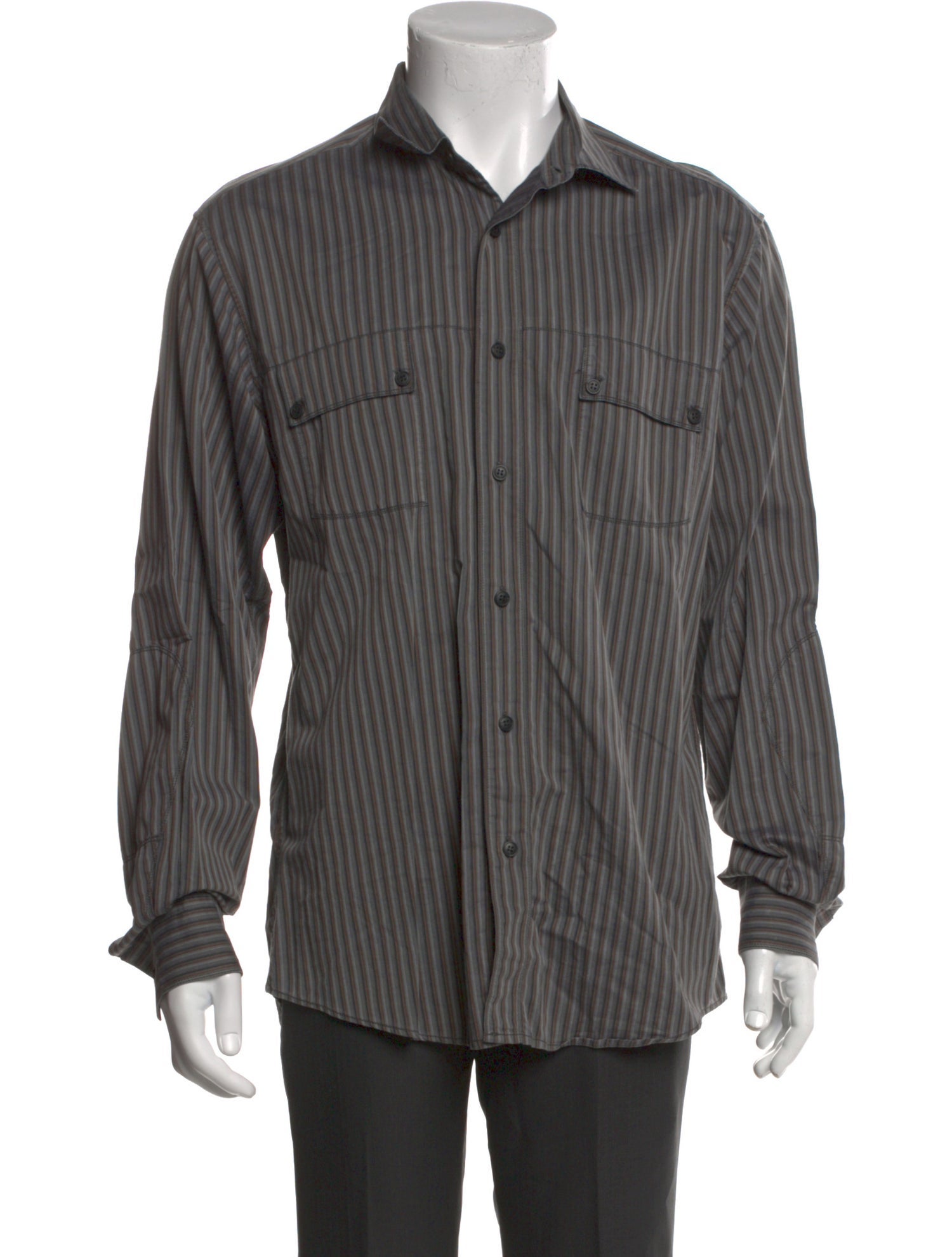 Zegna Striped Long Sleeve Shirt