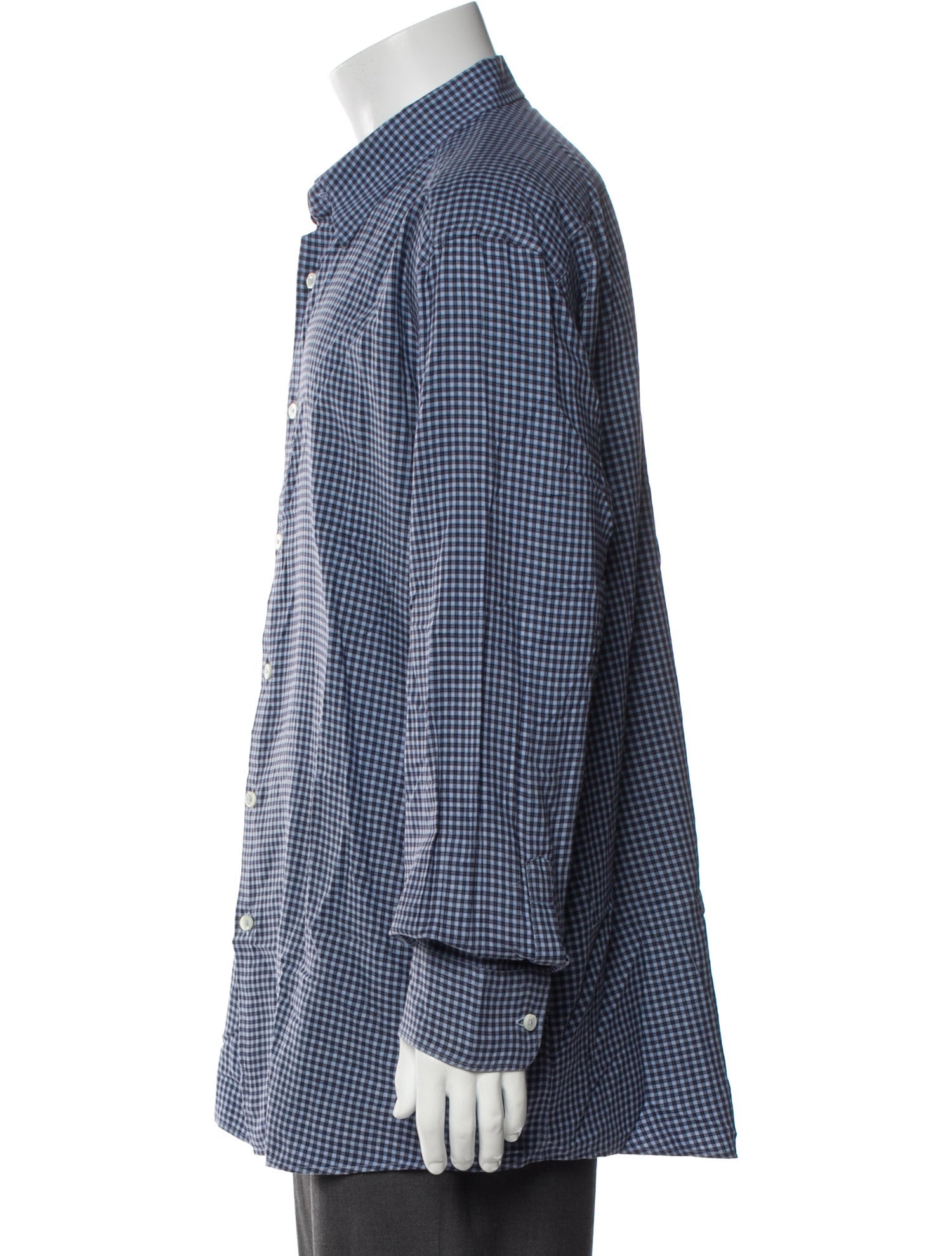 Zegna Plaid Print Long Sleeve Shirt