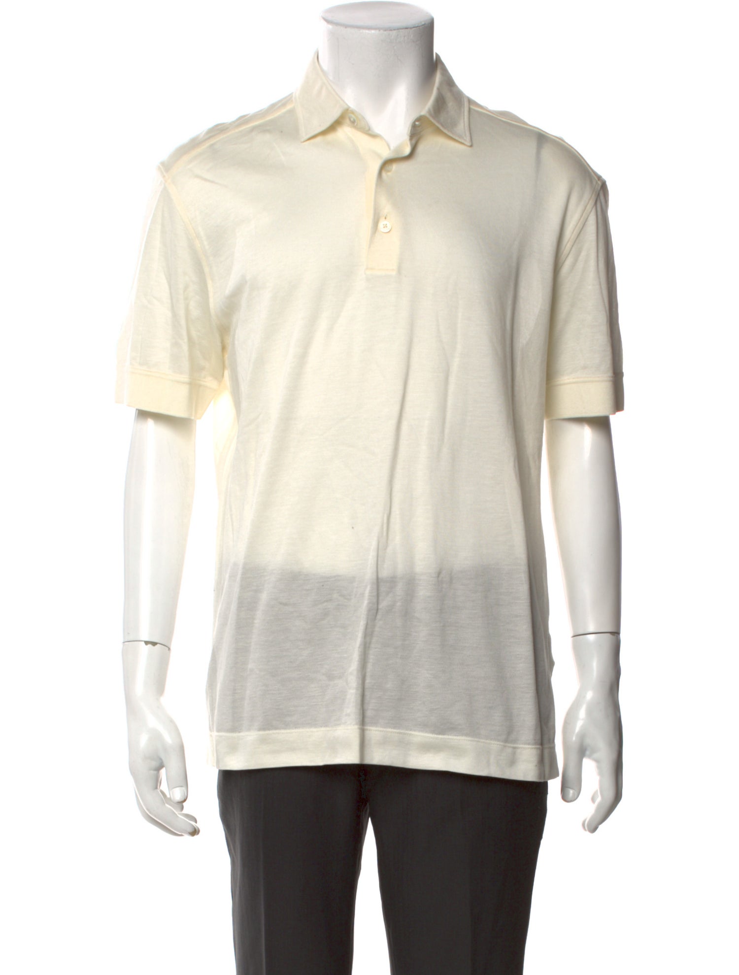 Zegna Collar Short Sleeve Polo Shirt w/ Tags