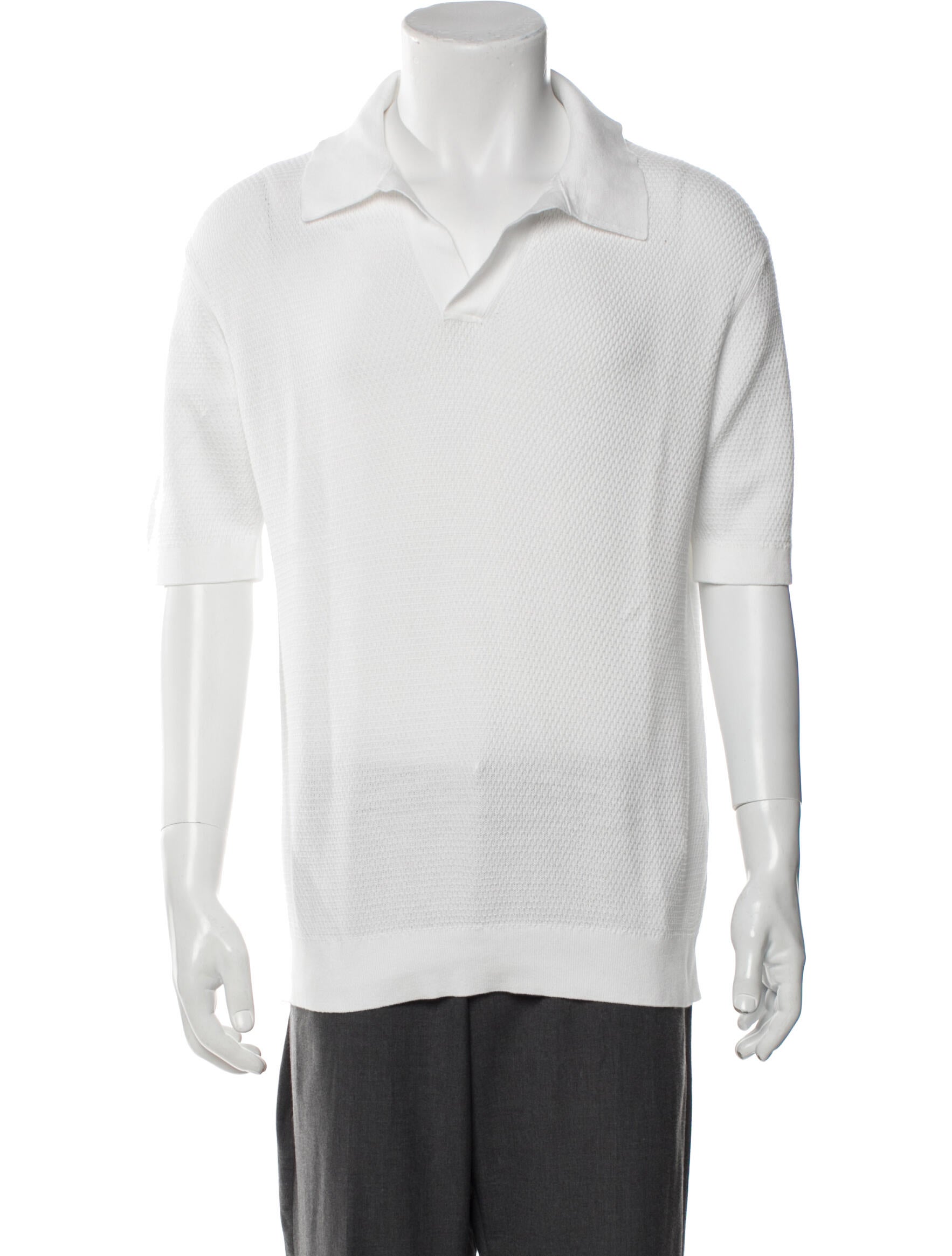 Zegna Collar Short Sleeve Polo Sweater