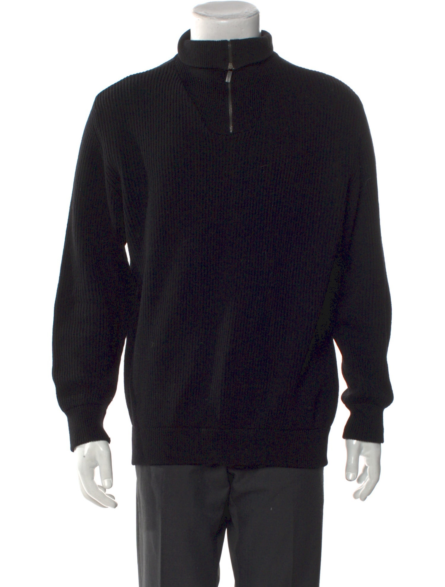 Zegna Mock Neck Long Sleeve Pullover