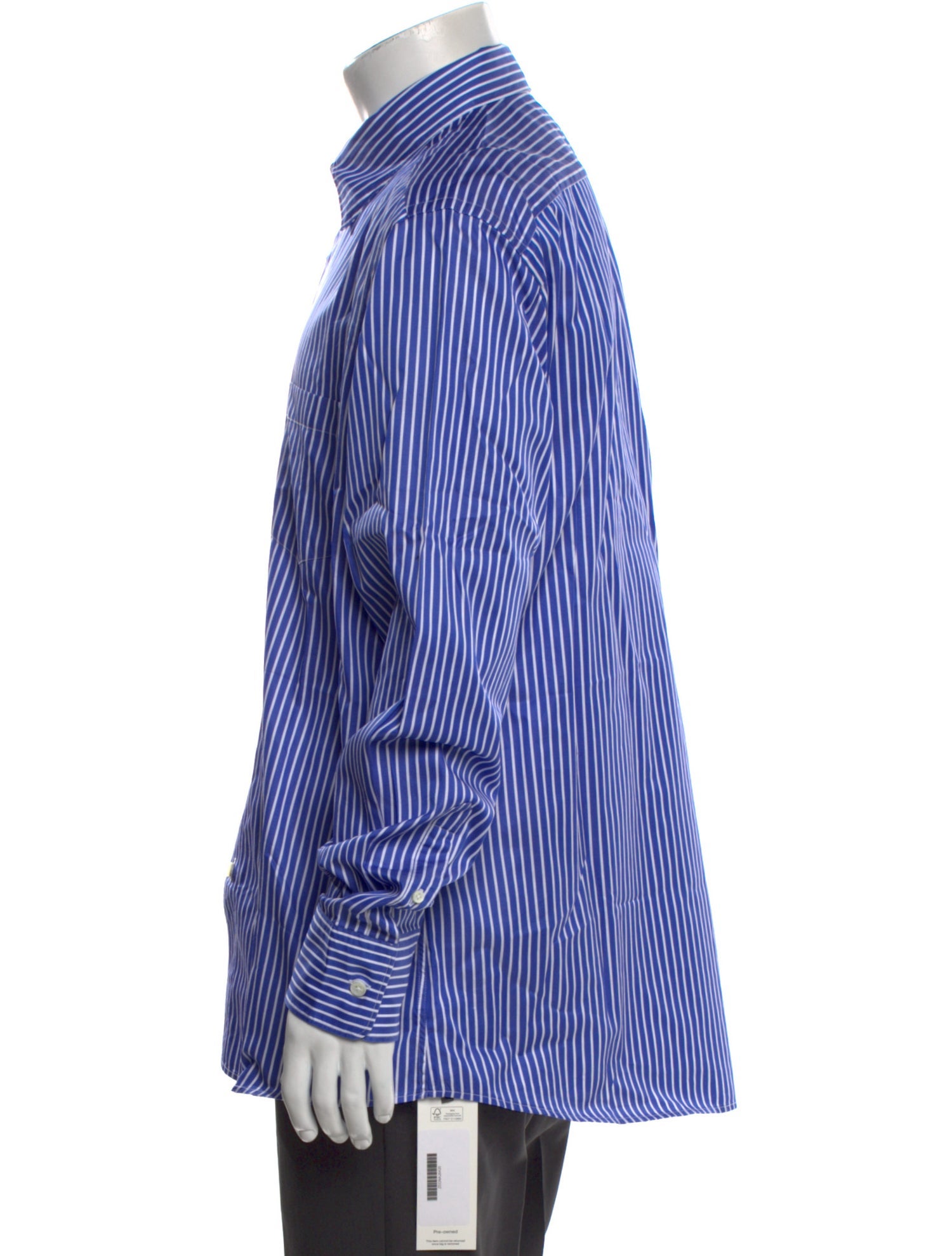 Zegna Striped Long Sleeve Dress Shirt