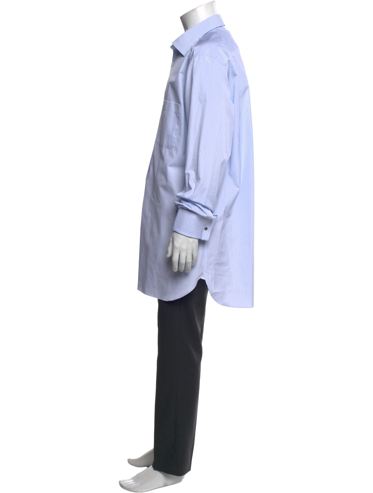 Zegna Striped Long Sleeve Dress Shirt