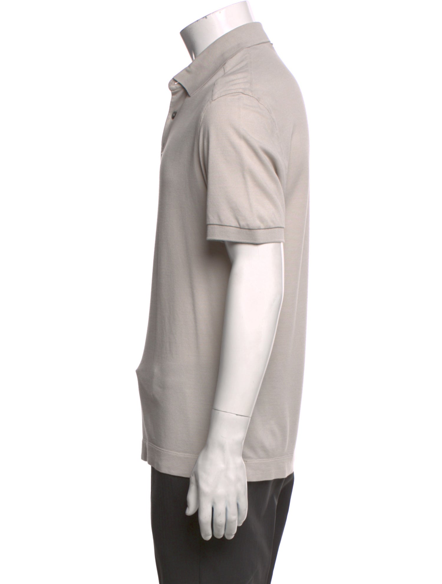 Zegna Crew Neck Short Sleeve Polo Shirt