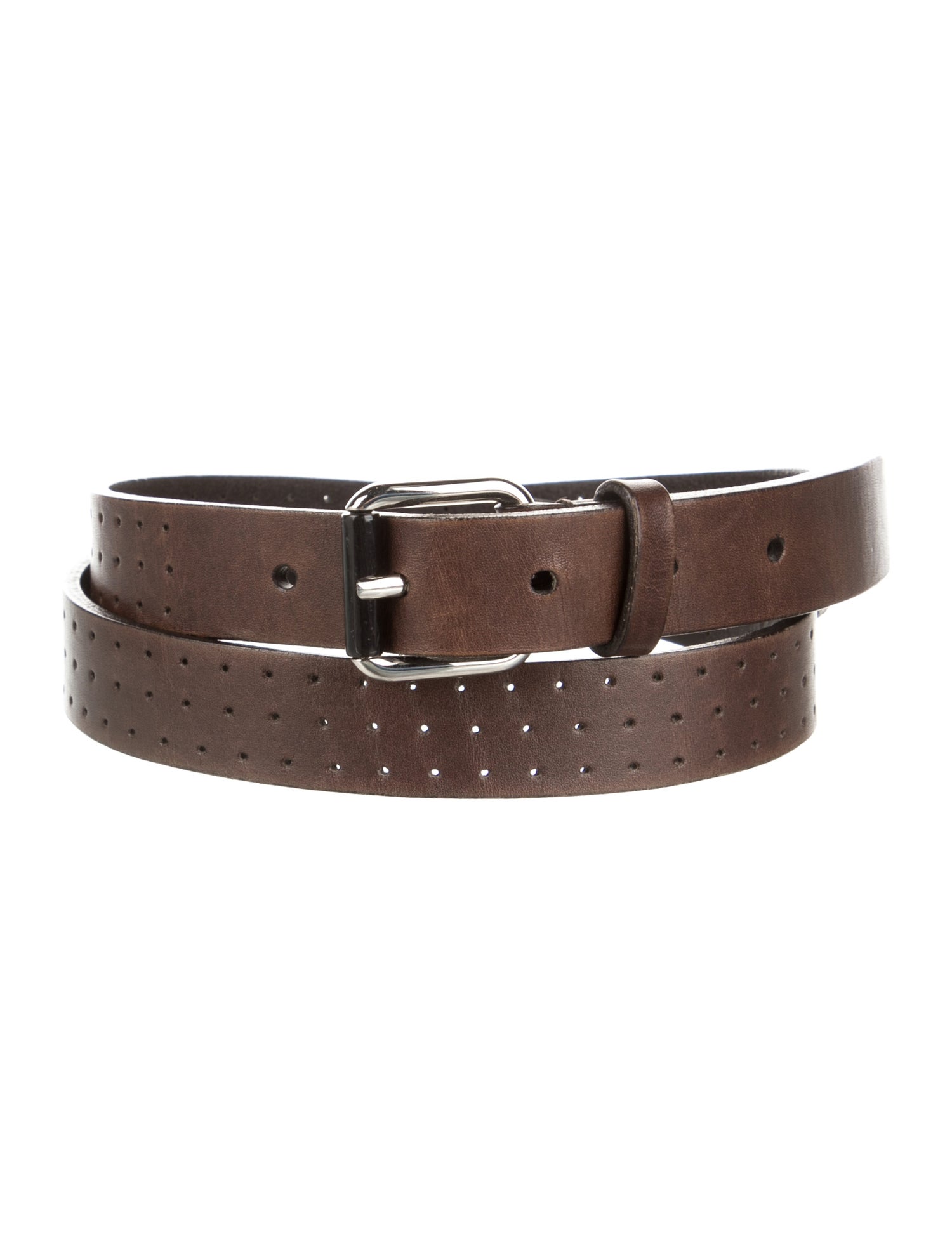 Zegna Skinny Leather Waist Belt
