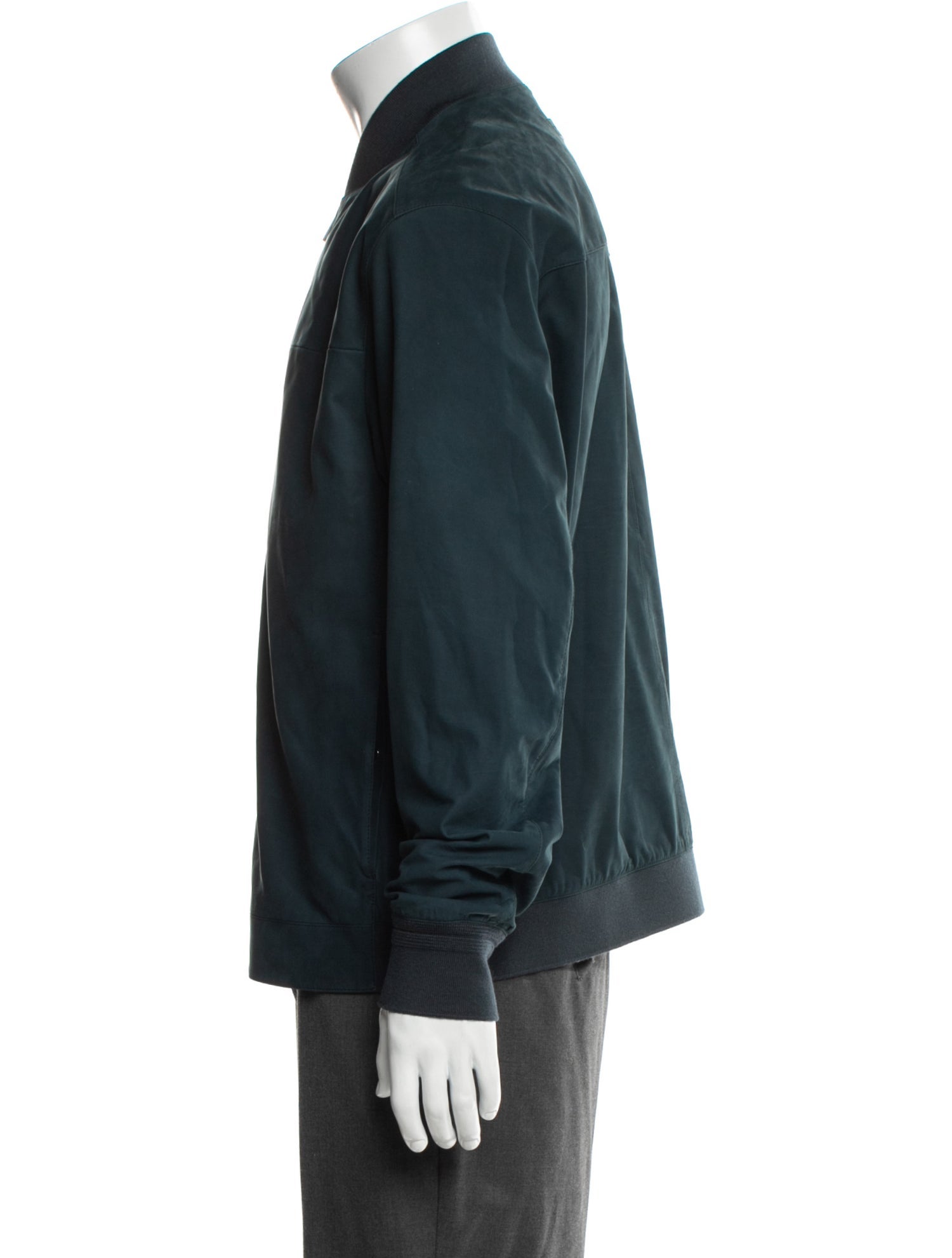 Zegna Calf Leather Bomber Jacket