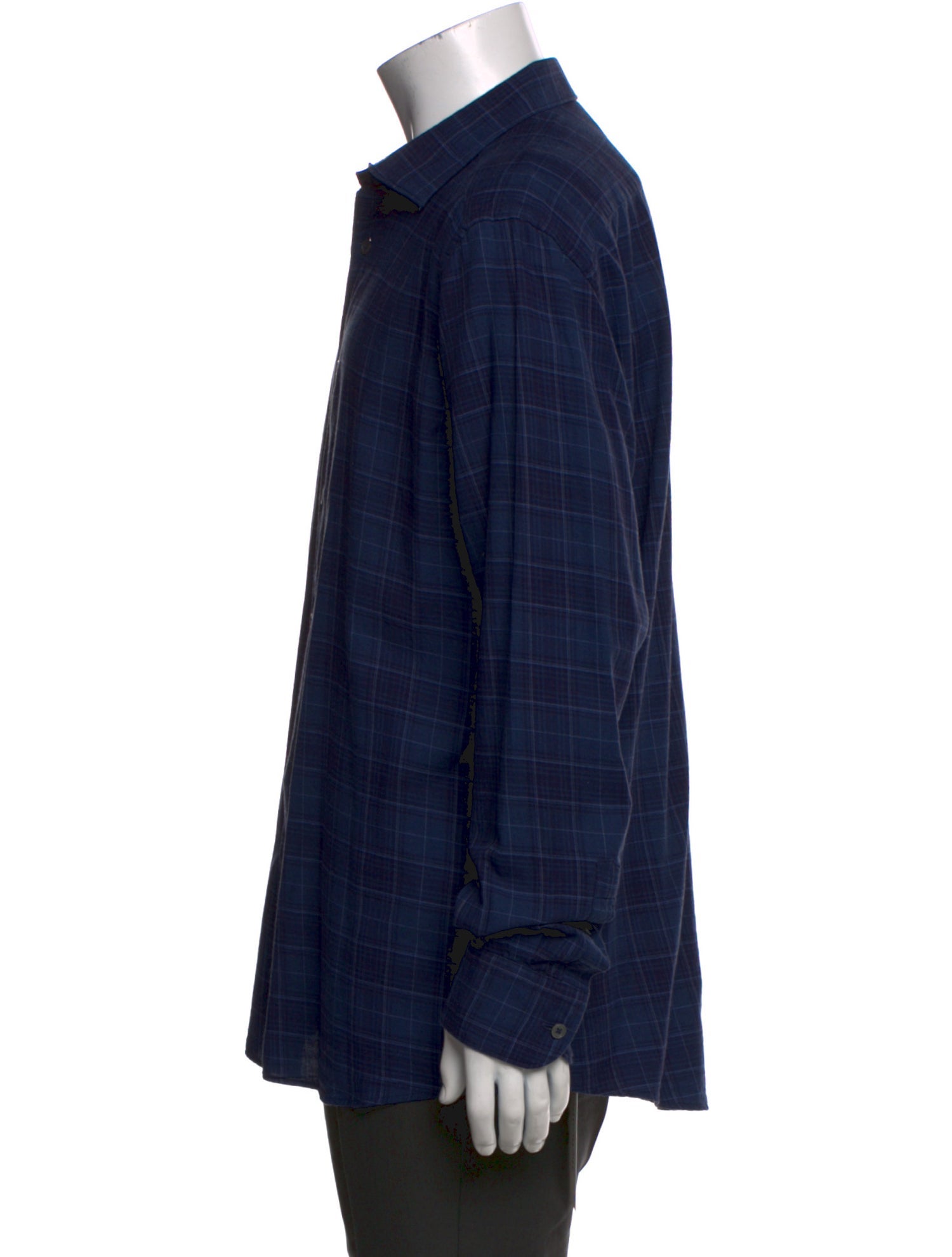 Zegna Plaid Print Long Sleeve Shirt