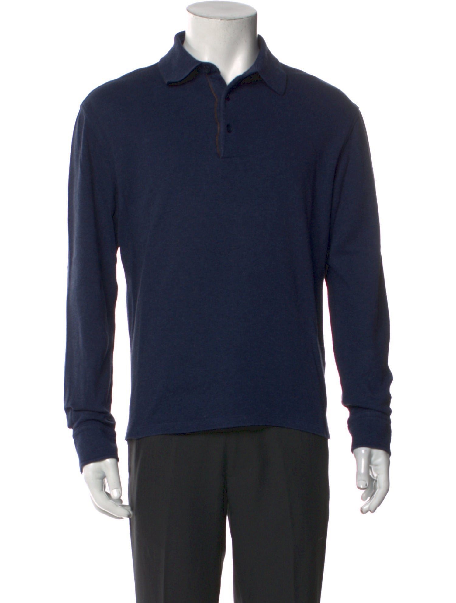 Zegna Collar Long Sleeve Polo Shirt