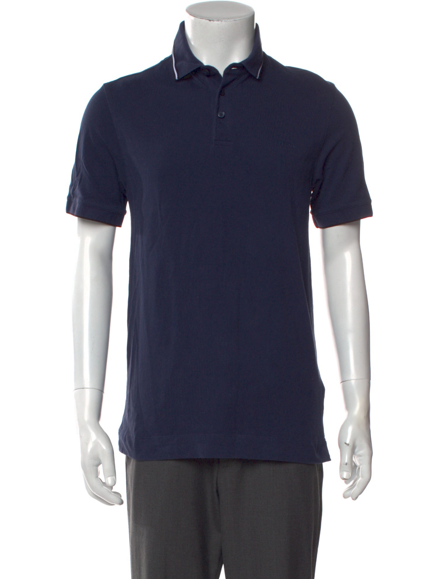 Zegna Collar Short Sleeve Polo Shirt