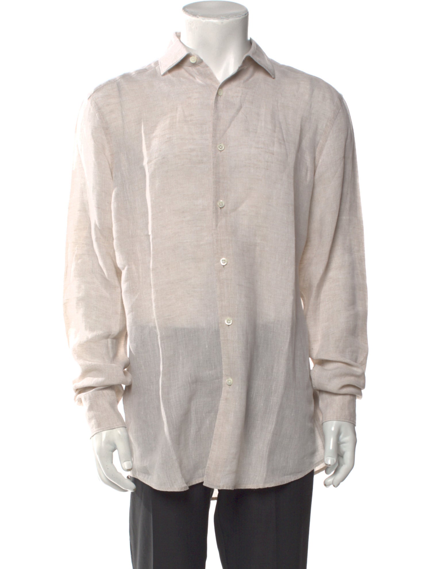 Zegna Linen Long Sleeve Dress Shirt