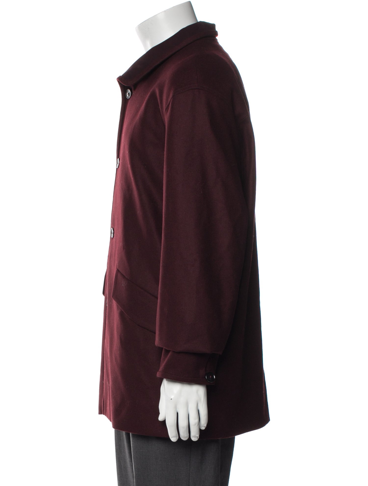 Ermenegildo Zegna Couture Wool Striped Overcoat w/ Tags