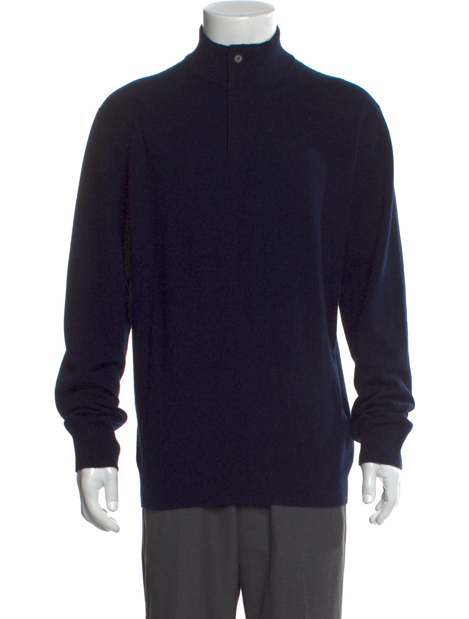 Zegna Cashmere Mock Neck Pullover