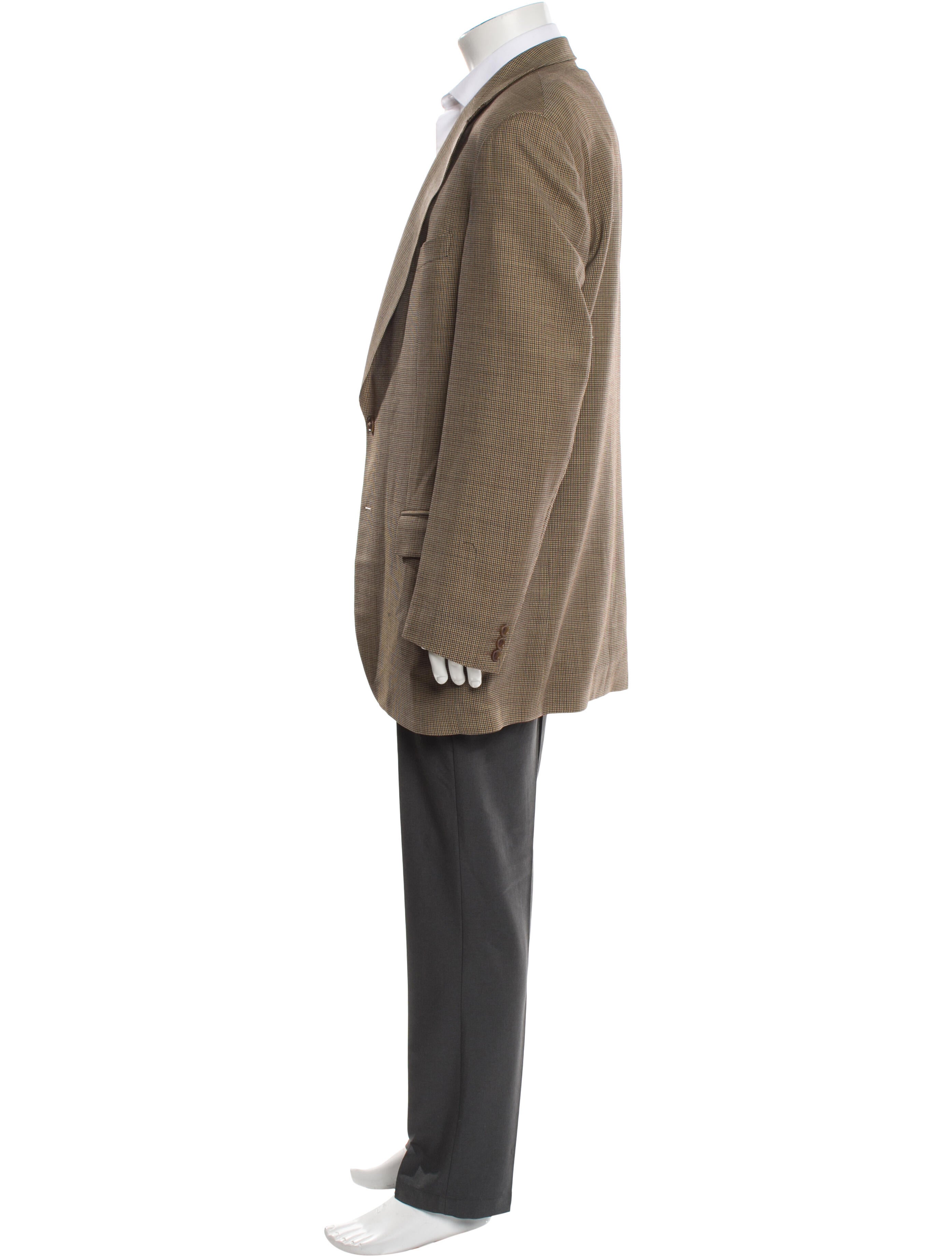 Zegna Wool Plaid Print Blazer