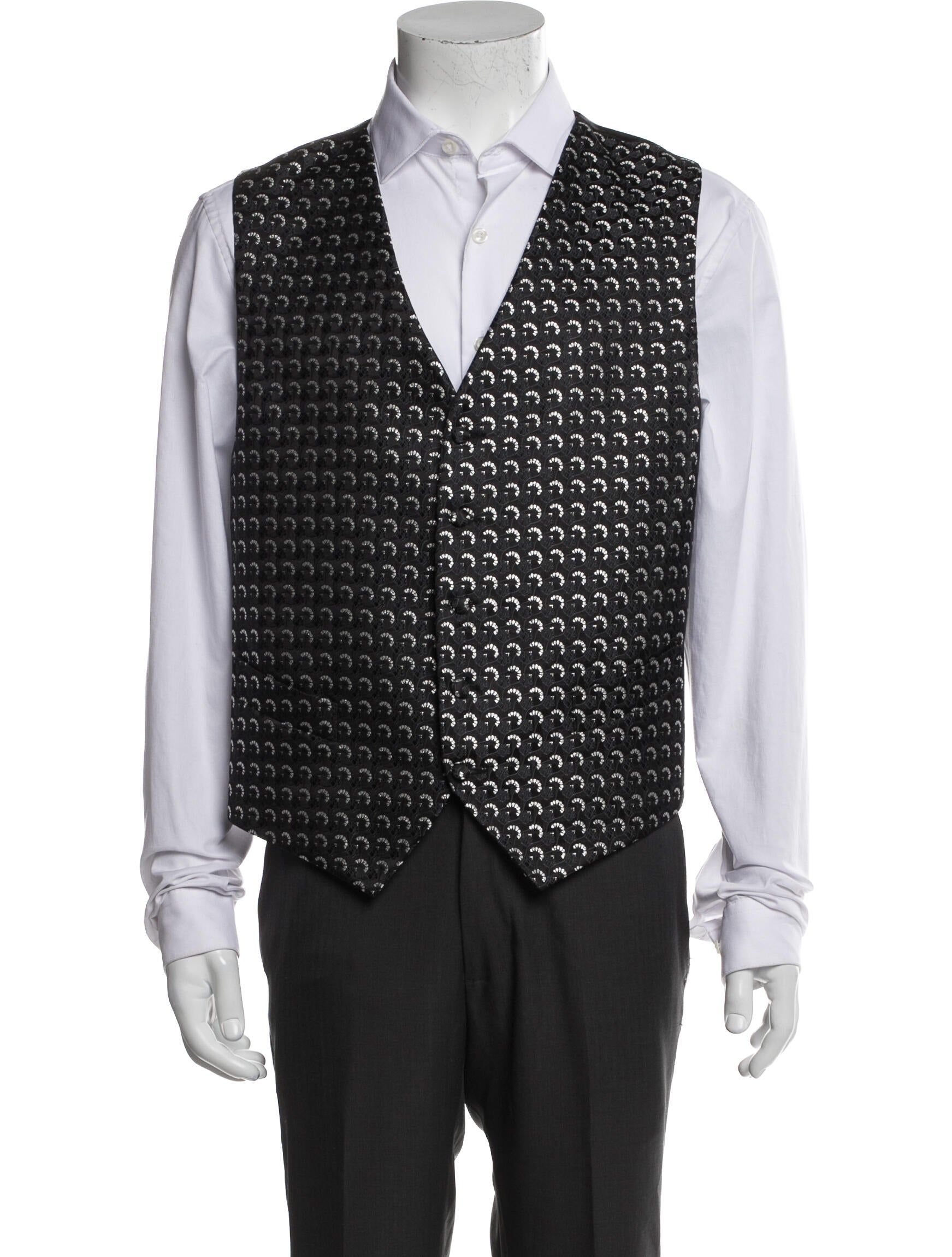 Ermenegildo Zegna Silk Printed Suit Vest