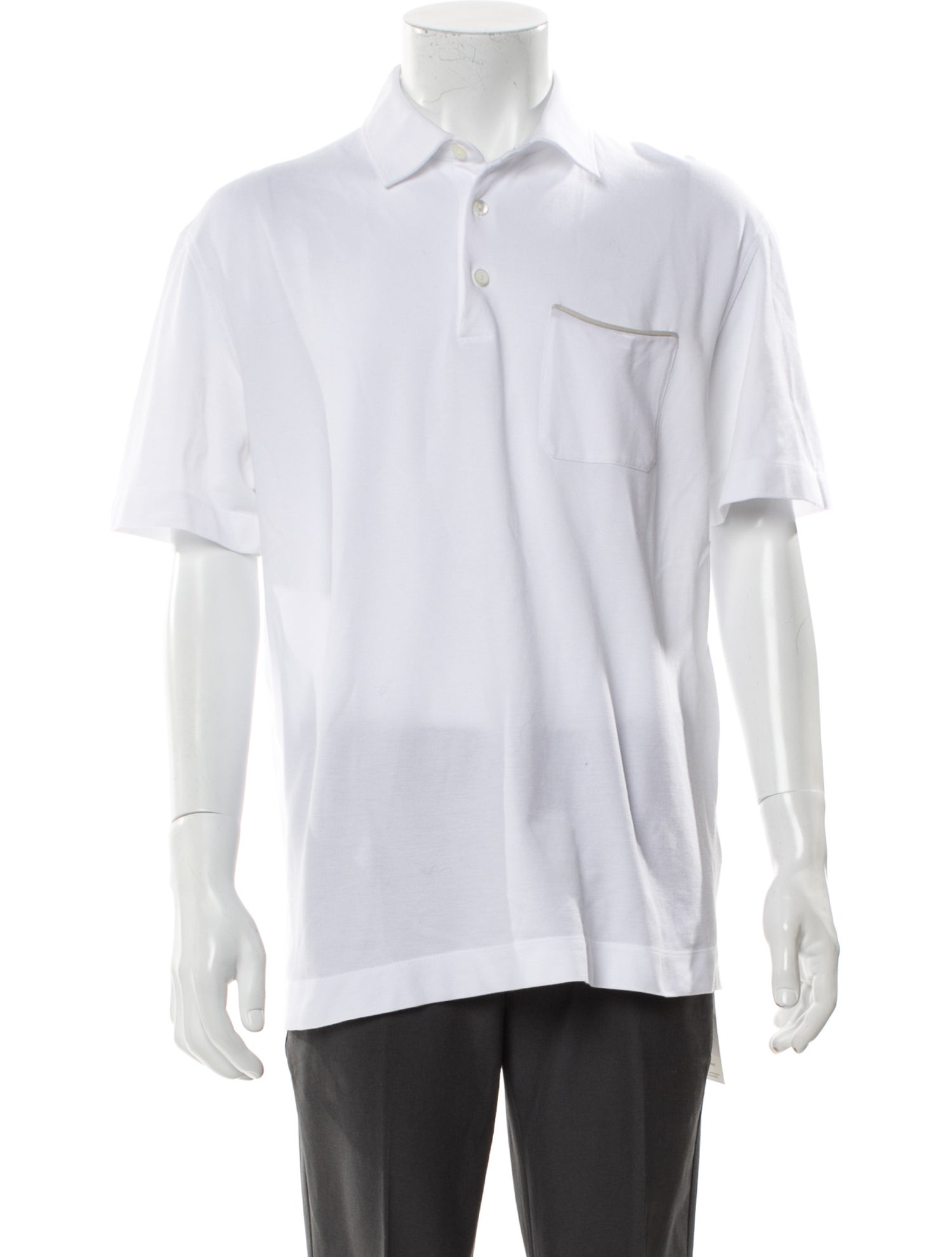 Zegna Collar Short Sleeve Polo Shirt