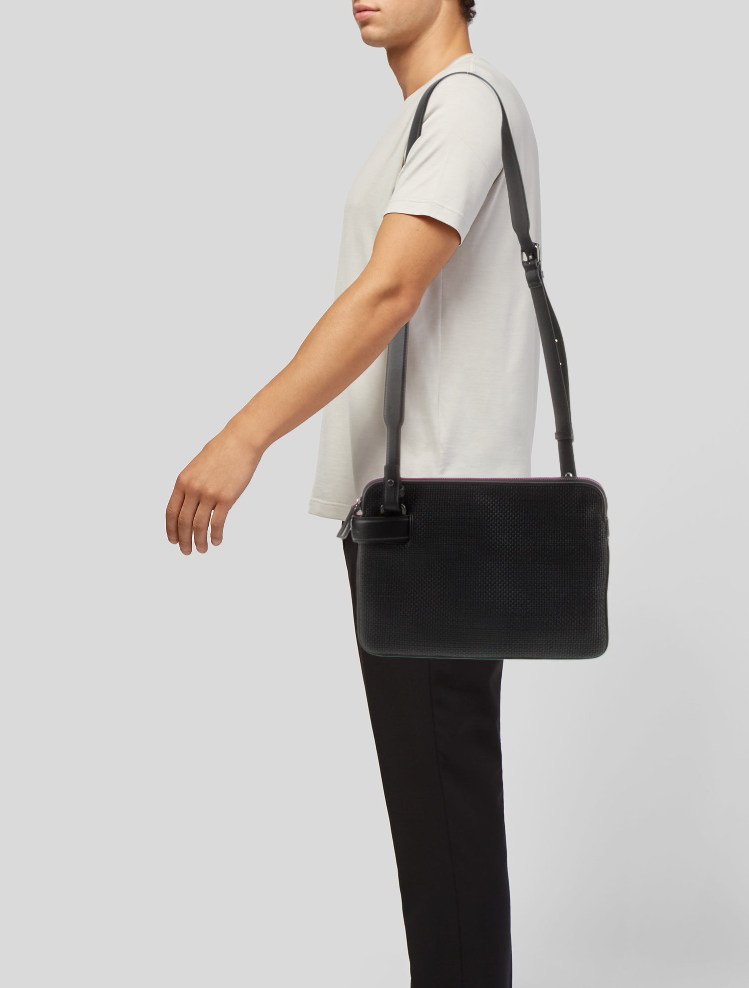 Ermenegildo Zegna Leather Shoulder Bag