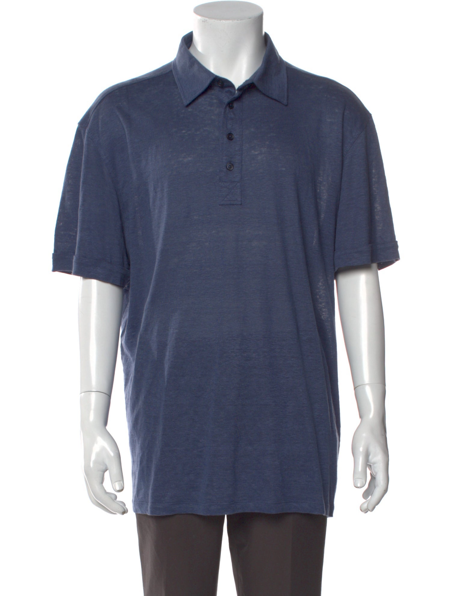 Ermenegildo Zegna Linen Crew Neck Polo Shirt