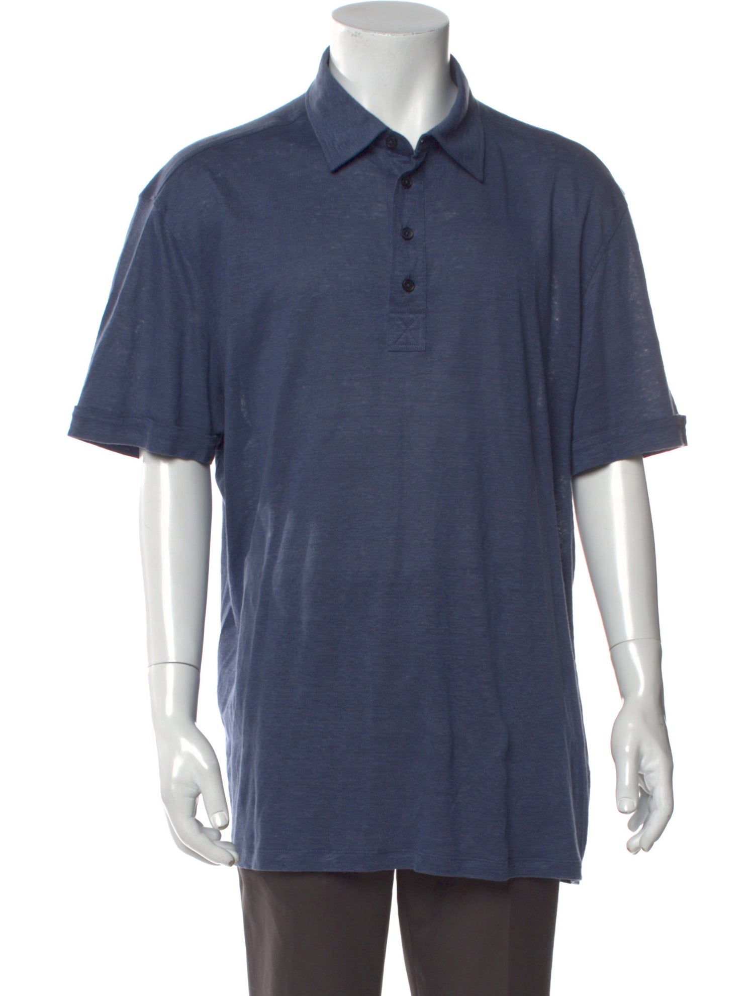 Ermenegildo Zegna Linen Crew Neck Polo Shirt
