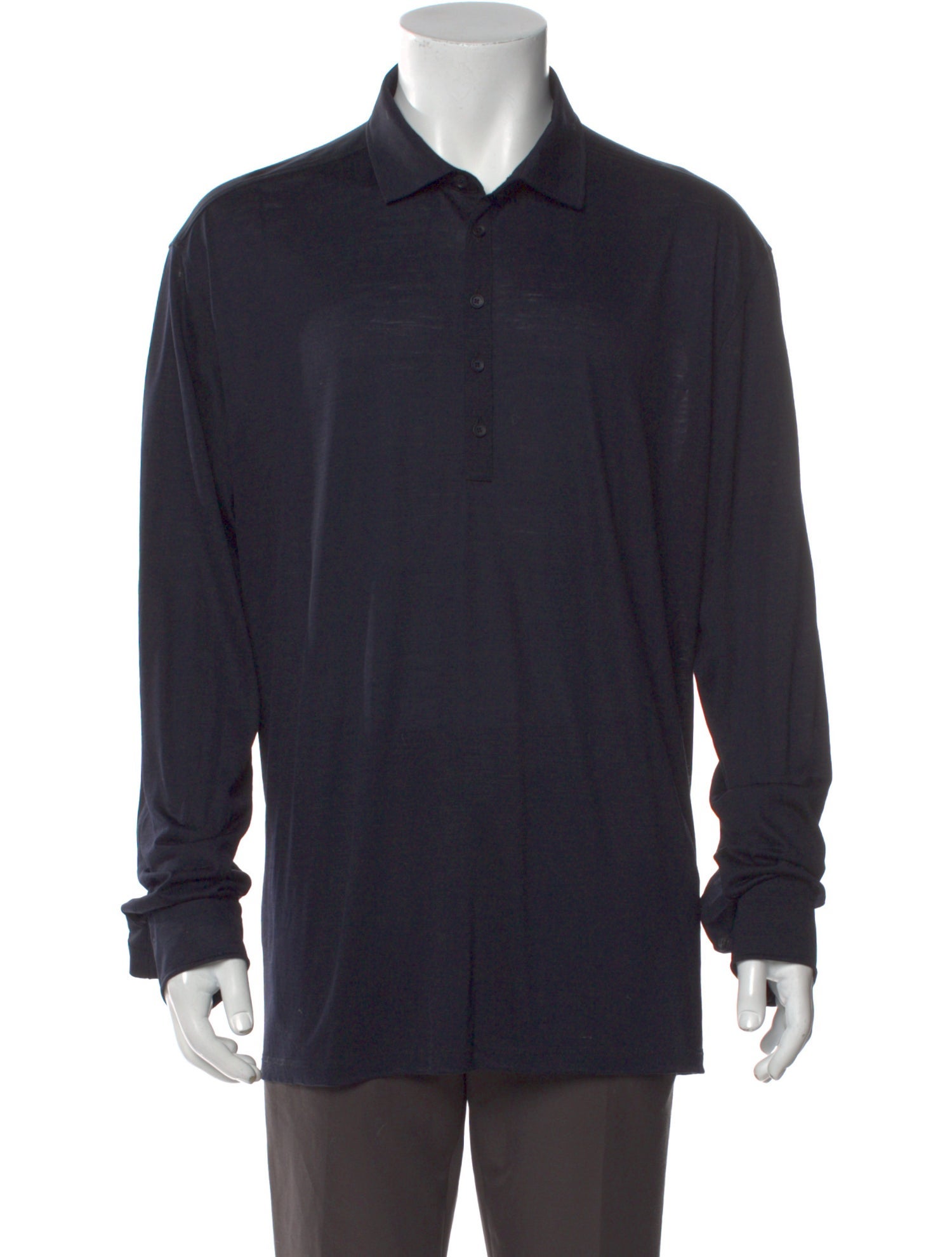 Ermenegildo Zegna Wool V-Neck Polo Shirt