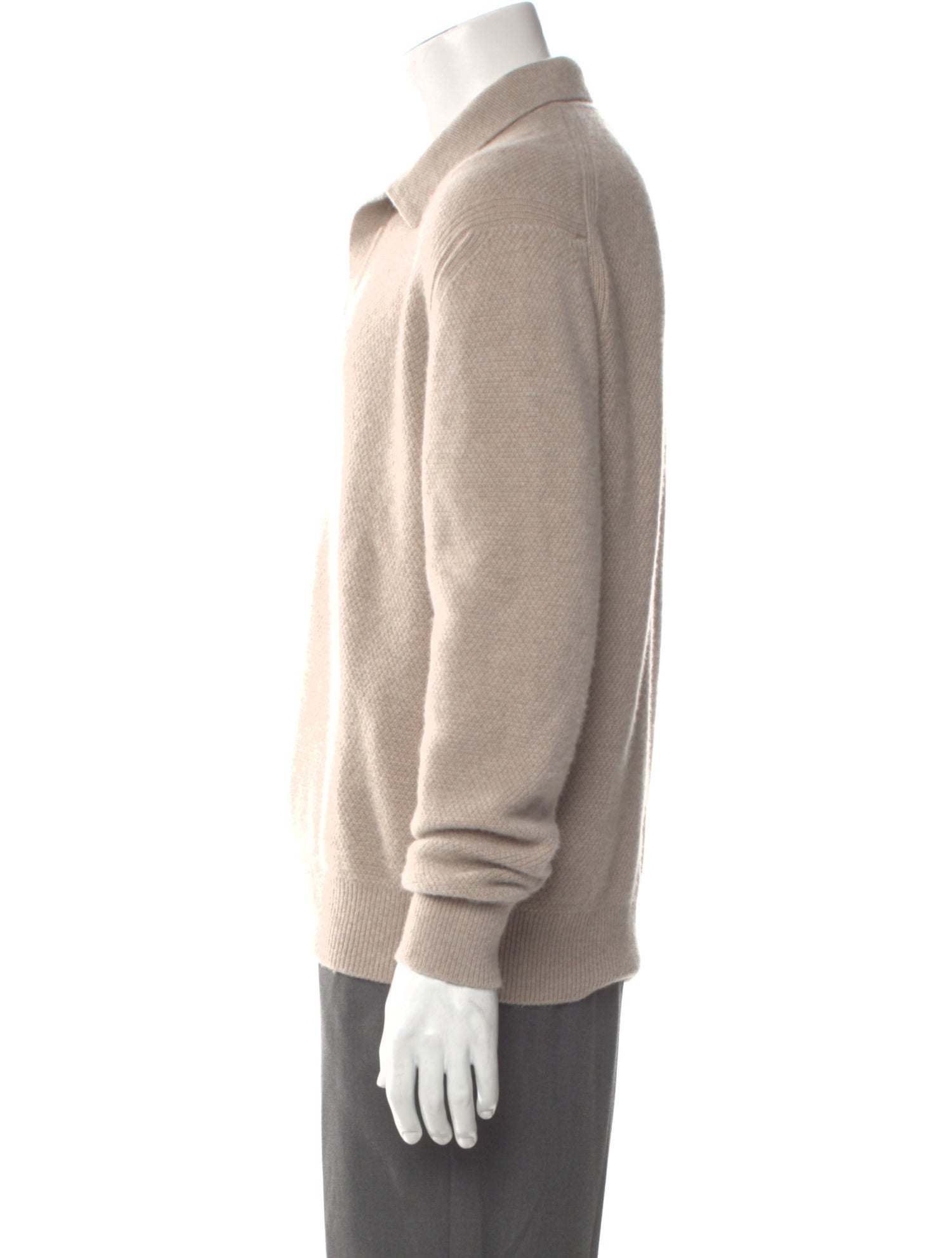 Zegna Cashmere Collar Polo Sweater