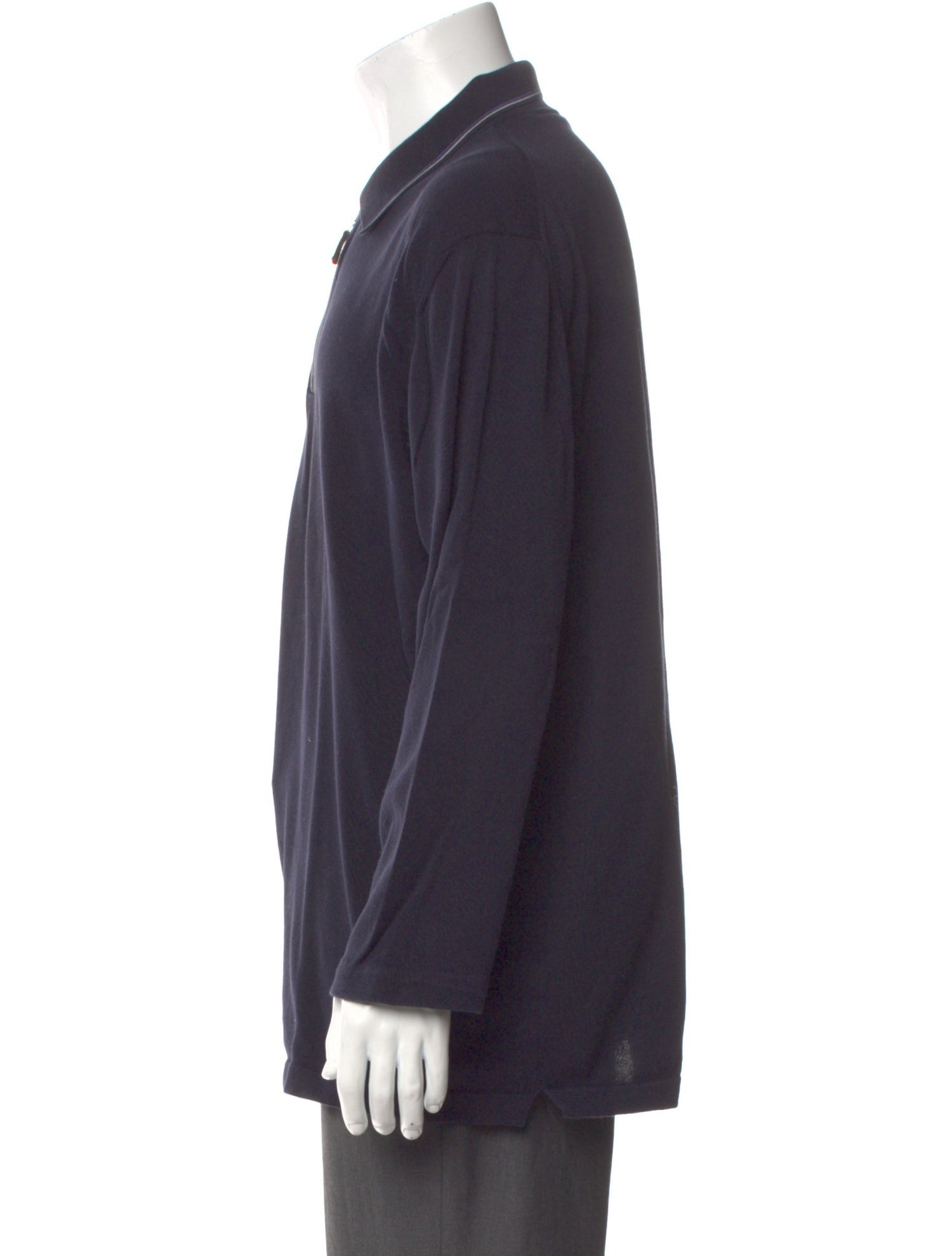 Ermenegildo Zegna Mock Neck Long Sleeve Polo Sweater