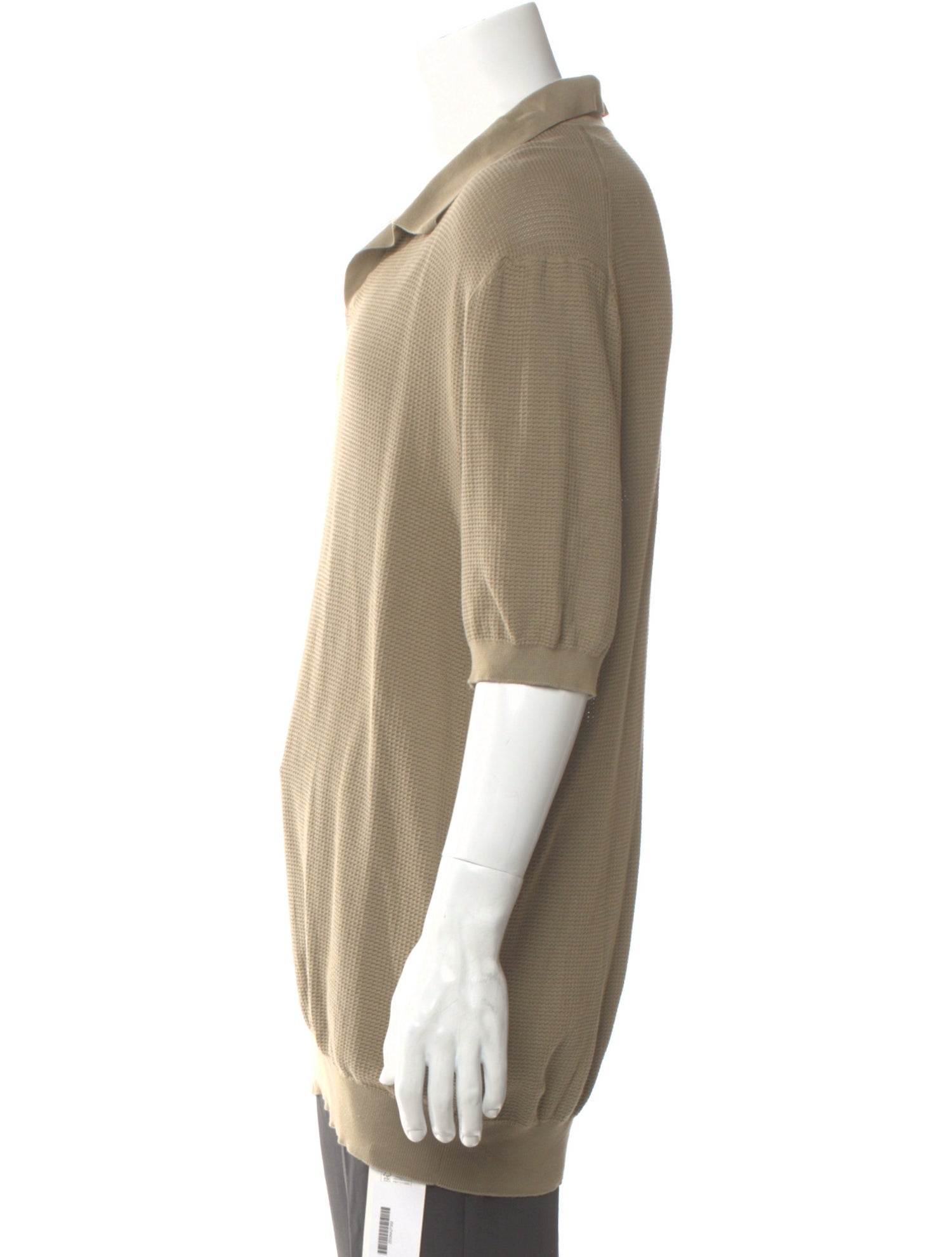 Zegna Collar Three-Quarter Sleeve Polo Sweater