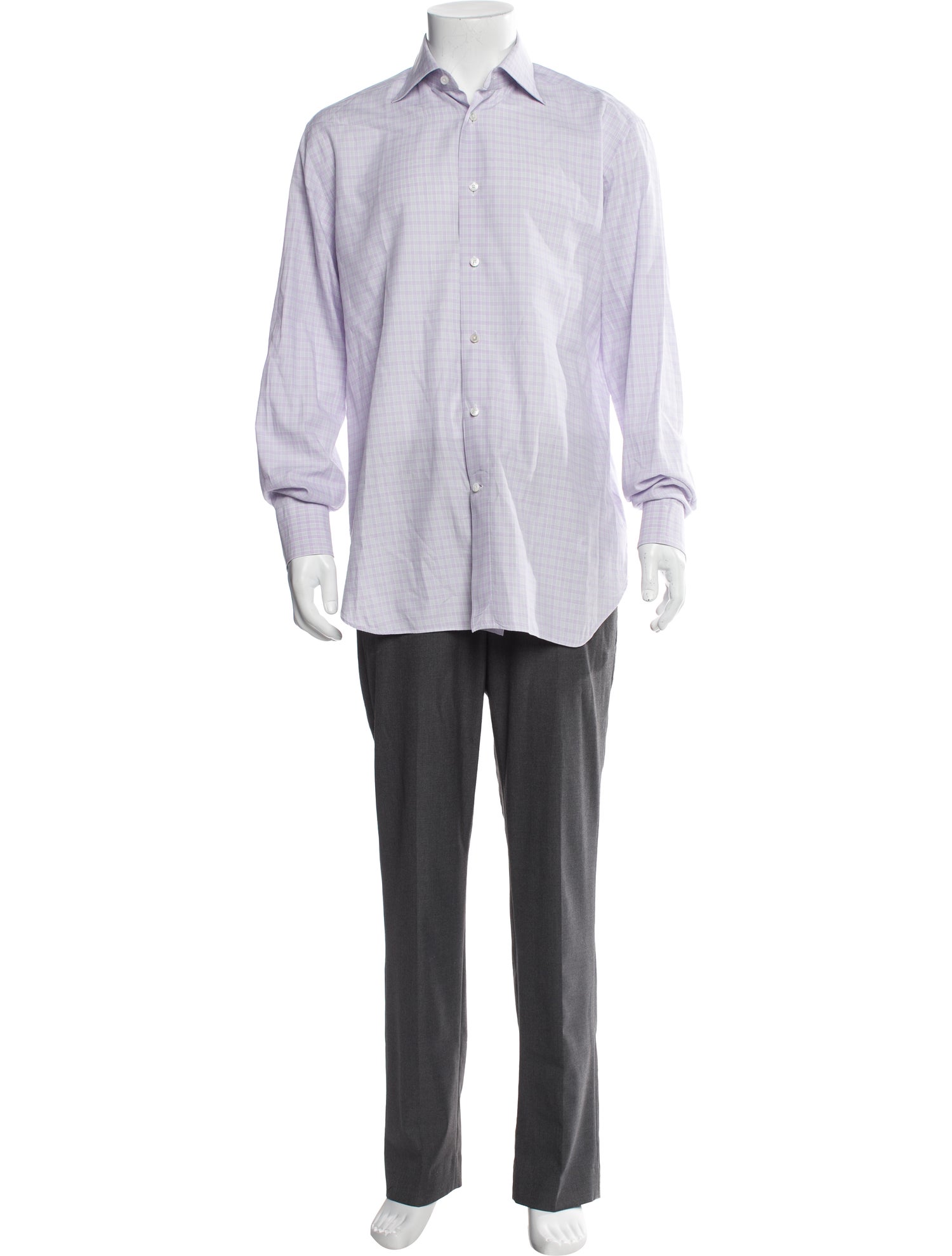 Ermenegildo Zegna Plaid Print Long Sleeve Shirt