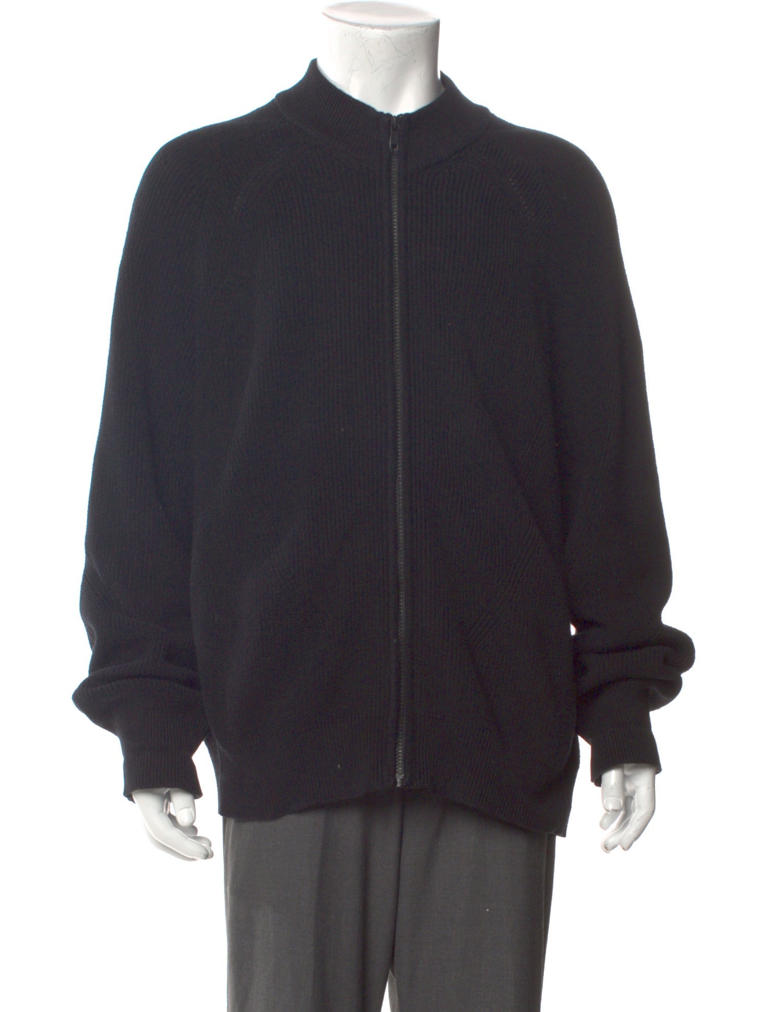 Z Zegna Mock Neck Long Sleeve Cardigan