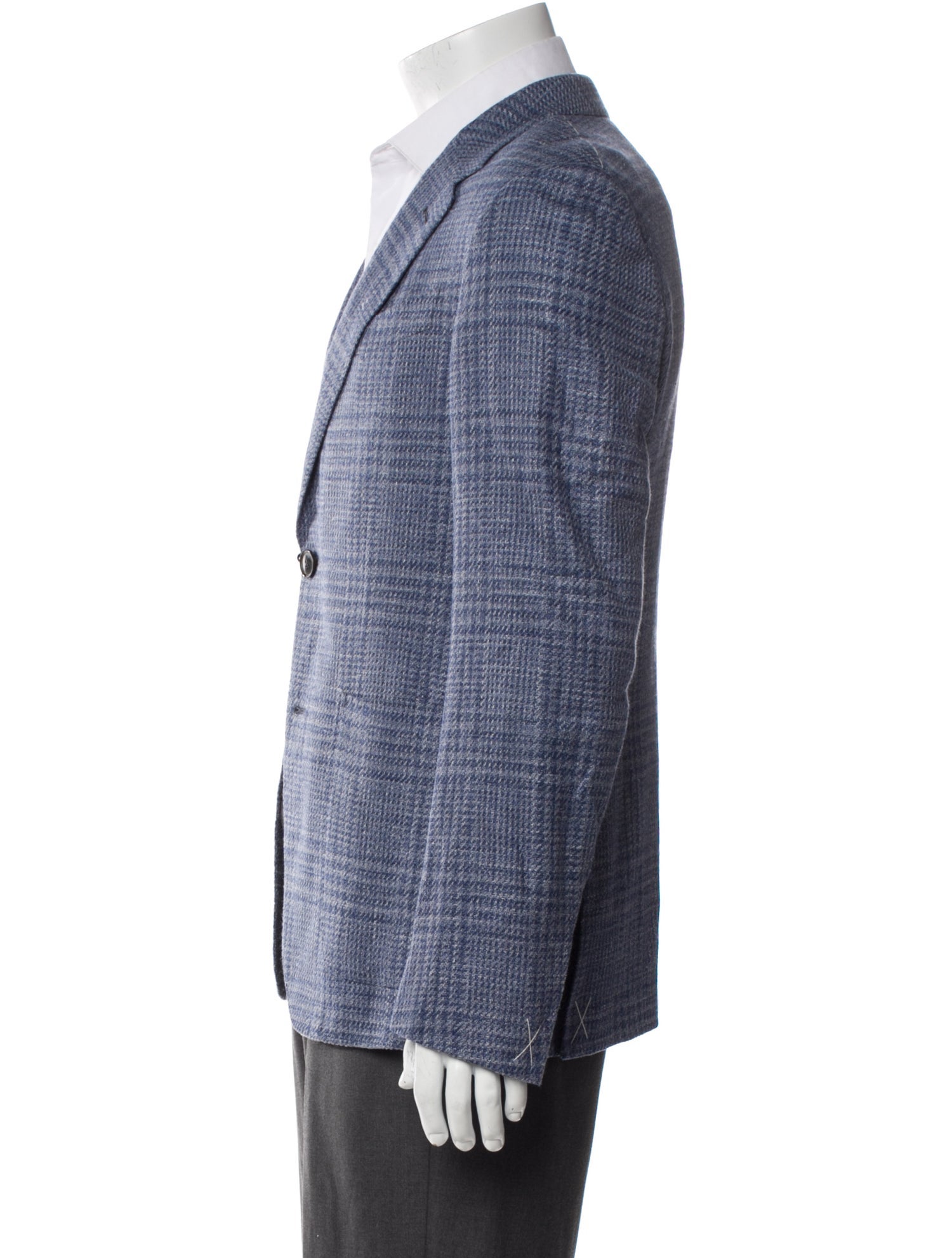 Zegna Wool Plaid Print Sport Coat