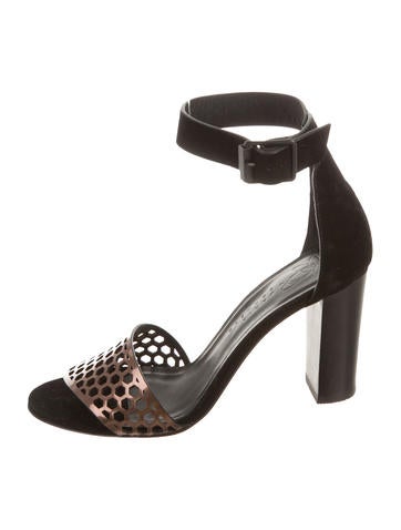 Zero + Maria Cornejo Metallic Cutout Sandals