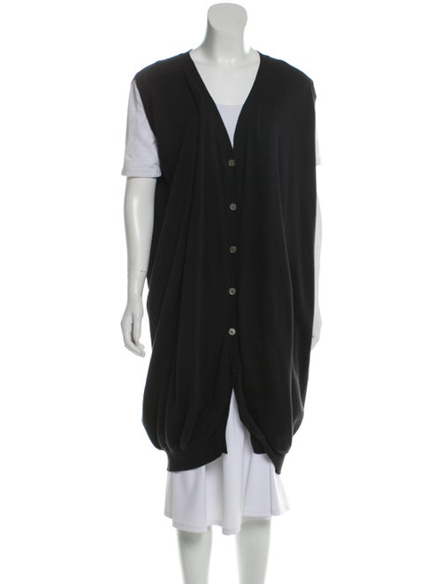 Zero + Maria Cornejo Sleeveless Long Cardigan Blac